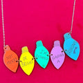 Having a Breakdown, festive lights necklace.