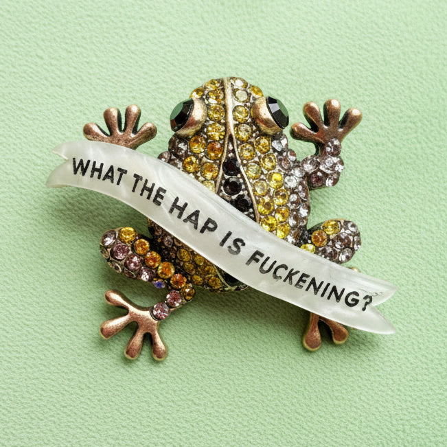 TRAUMATISED TOAD, diamanté pin