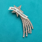AUGH, BOLLOCKS! shooting star diamanté pin
