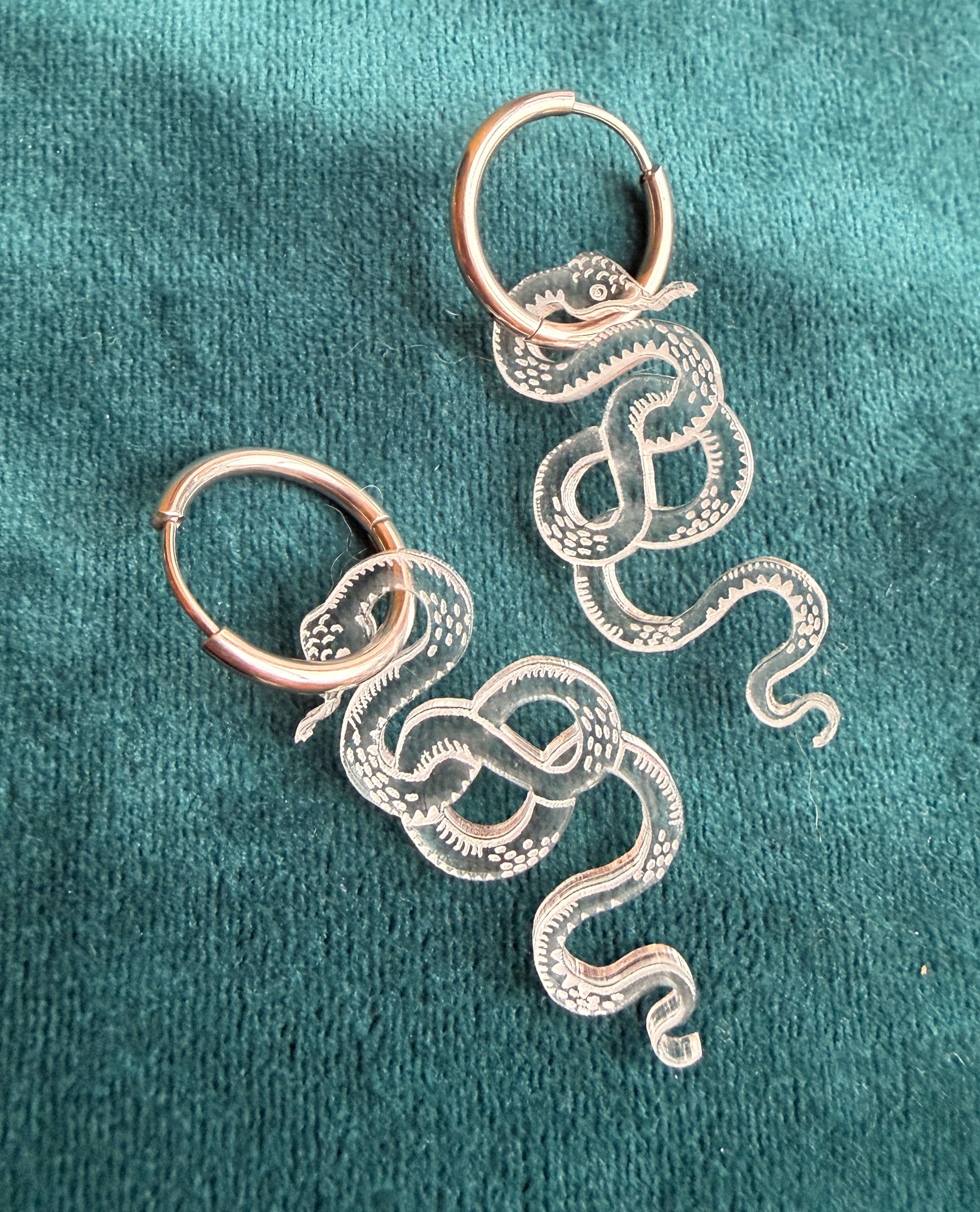 Cute snake hoops