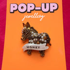 Wonky Donkey, diamanté pin