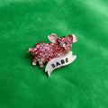 BABE! Cute piglet diamanté pin