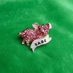 BABE! Cute piglet diamanté pin