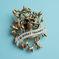 I’m great thanks, wizened skull pin
