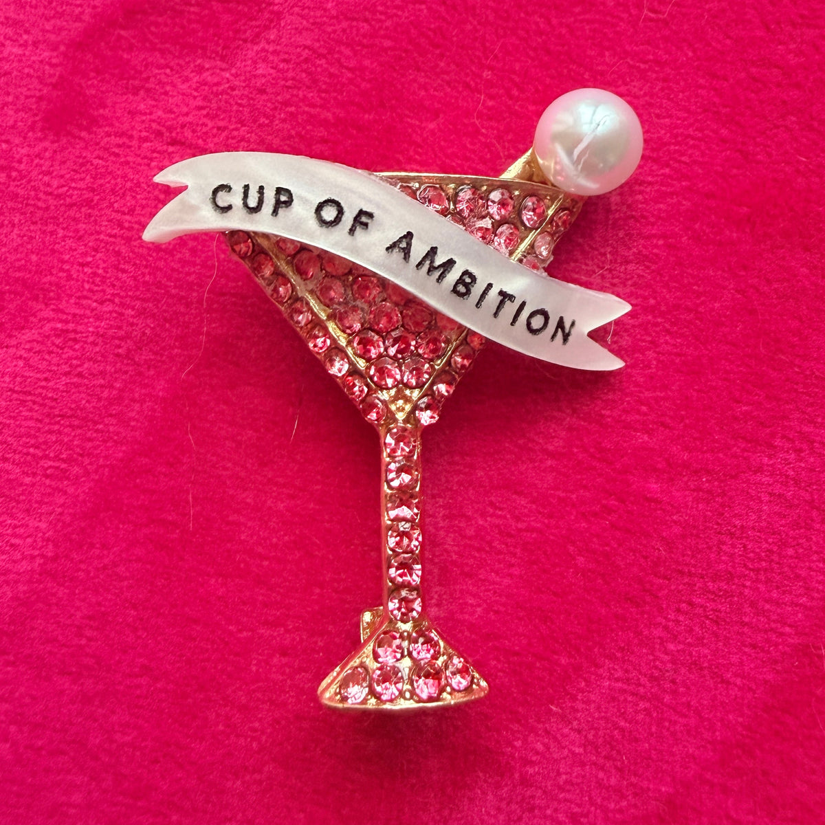 Cup of Ambition, martini glass pin