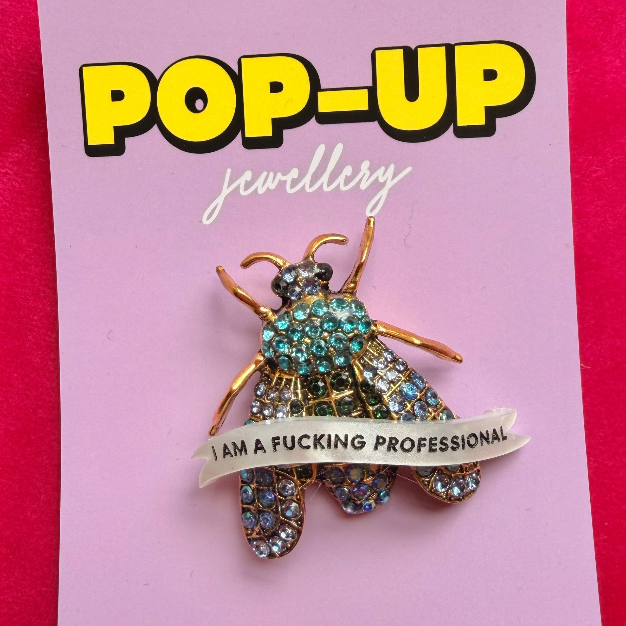 Fucking Professional Bee, diamanté pin