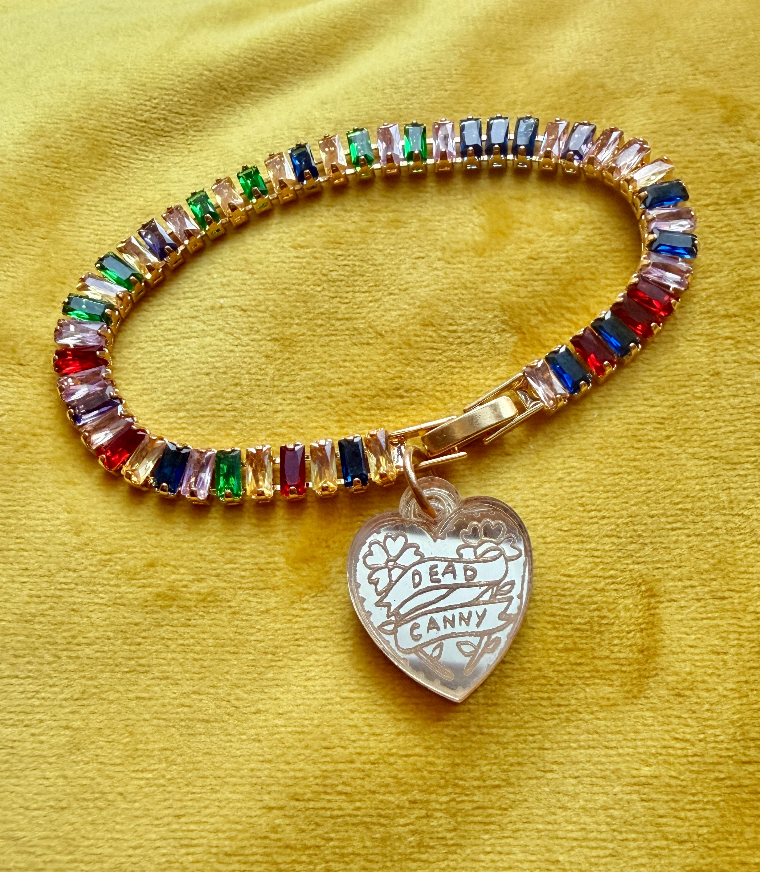 DEAD CANNY, carnival jewel tennis bracelet.