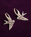 Tattoo swallow earrings