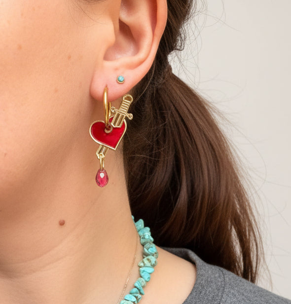 Heart and Dagger earrings