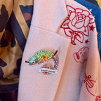 Dead inside, extroverted chameleon pin