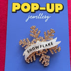 Snowflake!! Diamanté snowflake pin