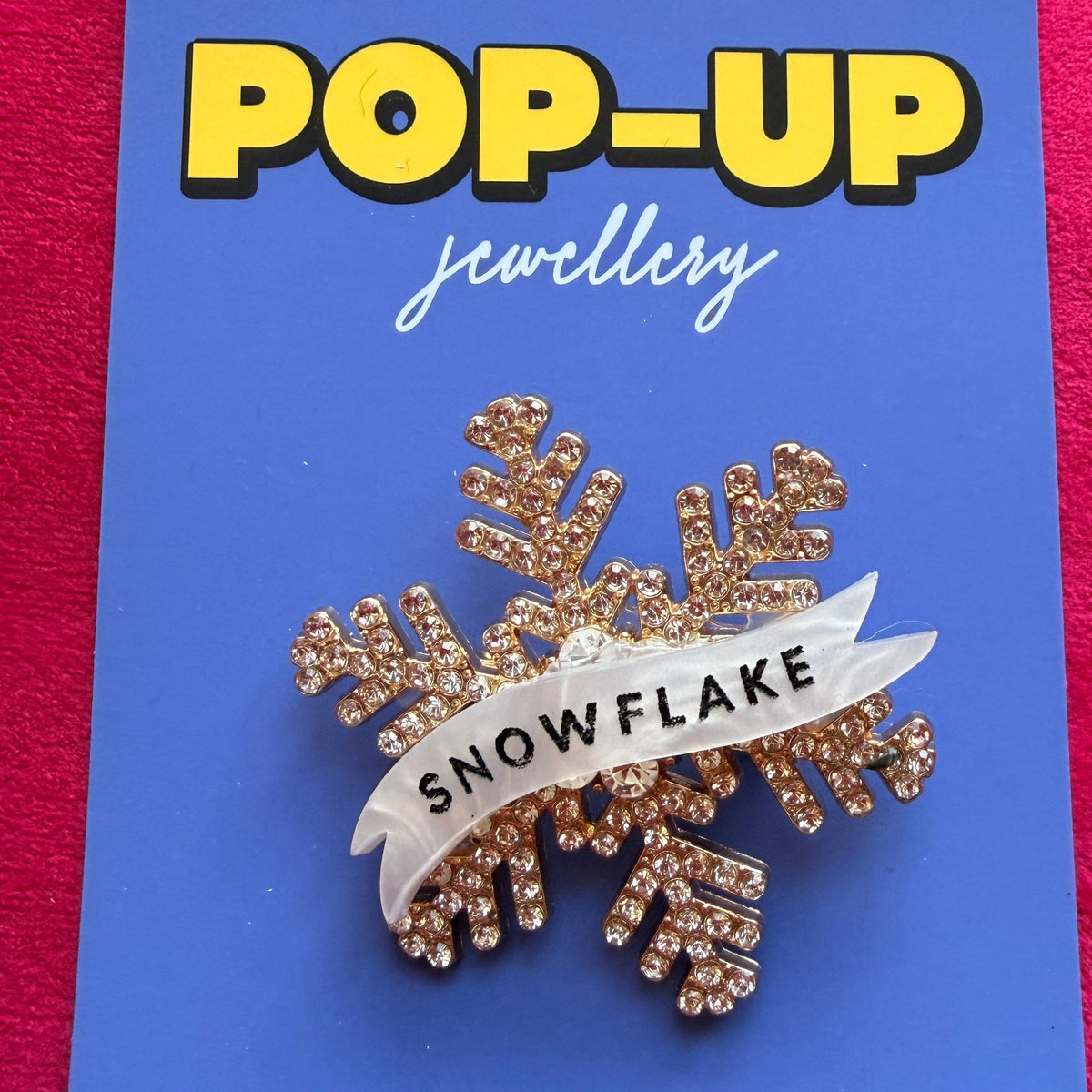 Snowflake!! Diamanté snowflake pin