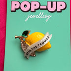 WHEN LIFE GIVES YOU LEMONS… diamanté pin.