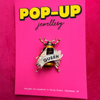 QUEEN BEE, bumblebee pin
