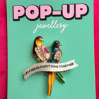 LOVE BIRDS diamanté pin