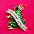 FAFO frog prince, enamel and diamanté pin