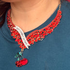 Not today, cherry princess necklace (matching earrings available)