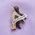 P-P-P-Pick up a Penguin, diamanté pin