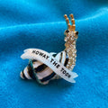 Sam, the Geordie snail! Diamanté pin