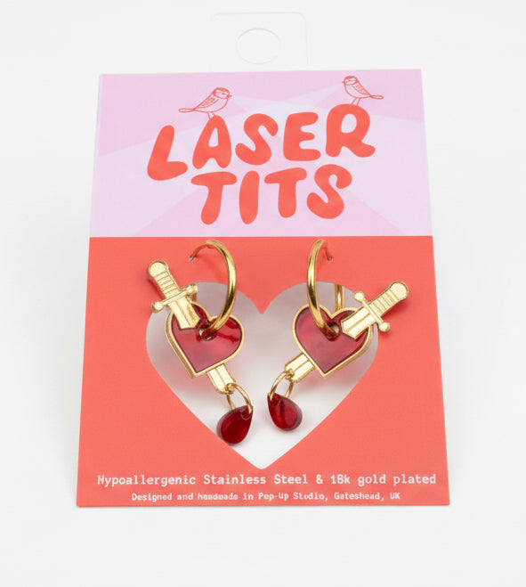 Heart and Dagger earrings