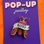BUSY BEE diamanté pin