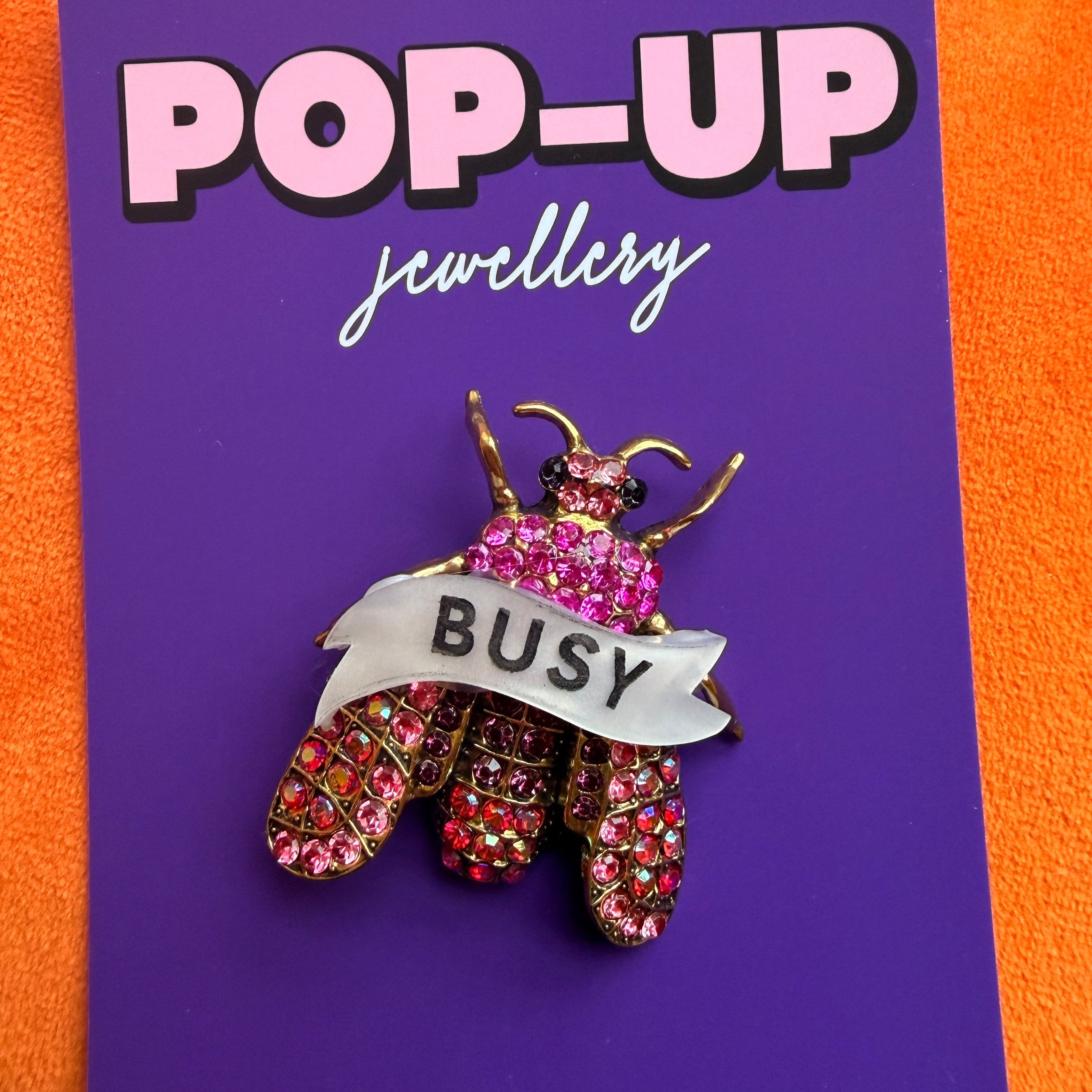 BUSY BEE diamanté pin