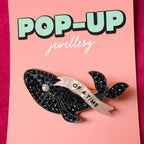 WHALE OF A TIME, diamanté pin