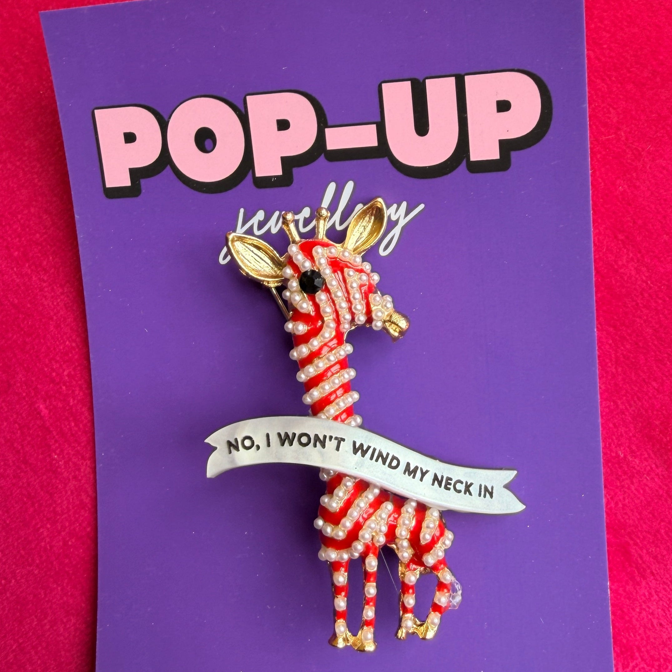Unapologetic Giraffe Pin