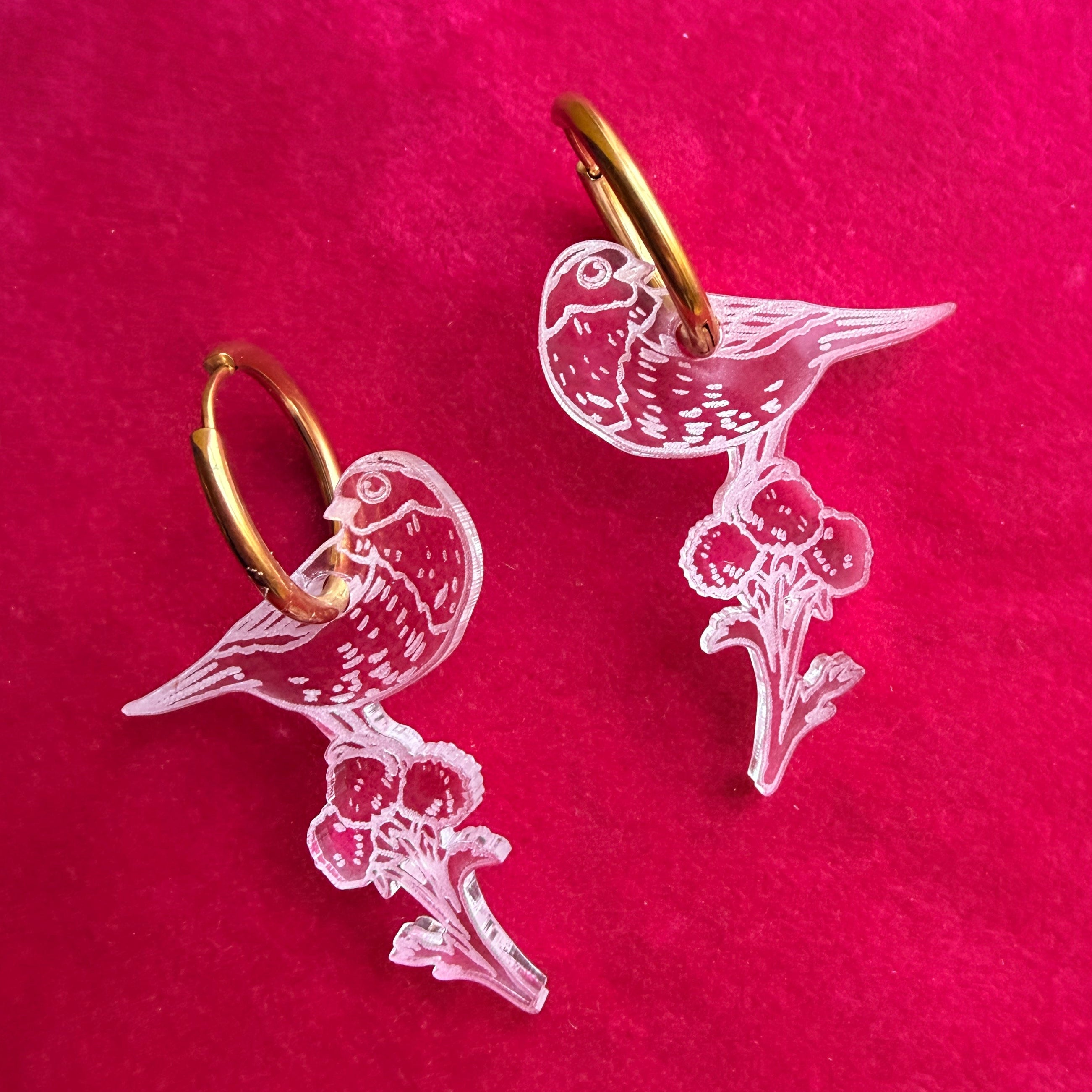 BULLFINCH ON A THISTLE hoops