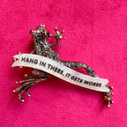 Pessimistic GECKO. Diamanté pin