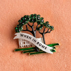 When in Rome, diamanté pin