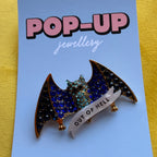 Like a Bat Out of Hell, bat brooch