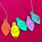 Having a Breakdown, festive lights necklace.