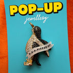 P-P-P-Pick up a Penguin, diamanté pin