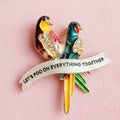 LOVE BIRDS diamanté pin