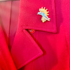 YOU SCUMBAG (you maggot) diamanté golden caterpillar pin