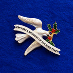 Dove of Peace, diamanté pin
