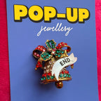 Bellend, diamanté bell pin