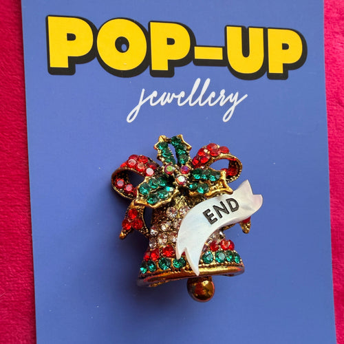 Bellend, diamanté bell pin
