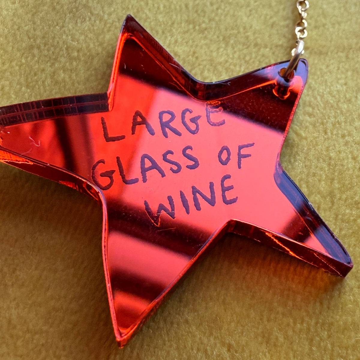 FA LA LA LA LA LA LARGE GLASS OF WINE… necklace