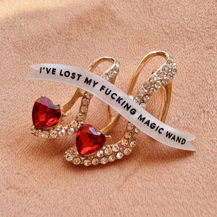 Magic wand, Glinda’s shoes diamanté pin (back in stock soon, please sign up to be notified when they are!)