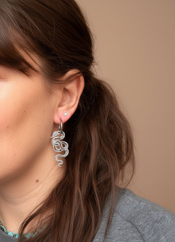 Cute snake hoops