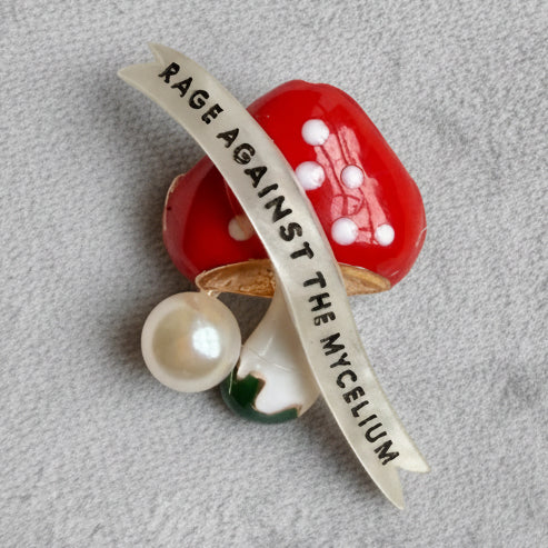 Killing in the name of fungi… toadstool pin