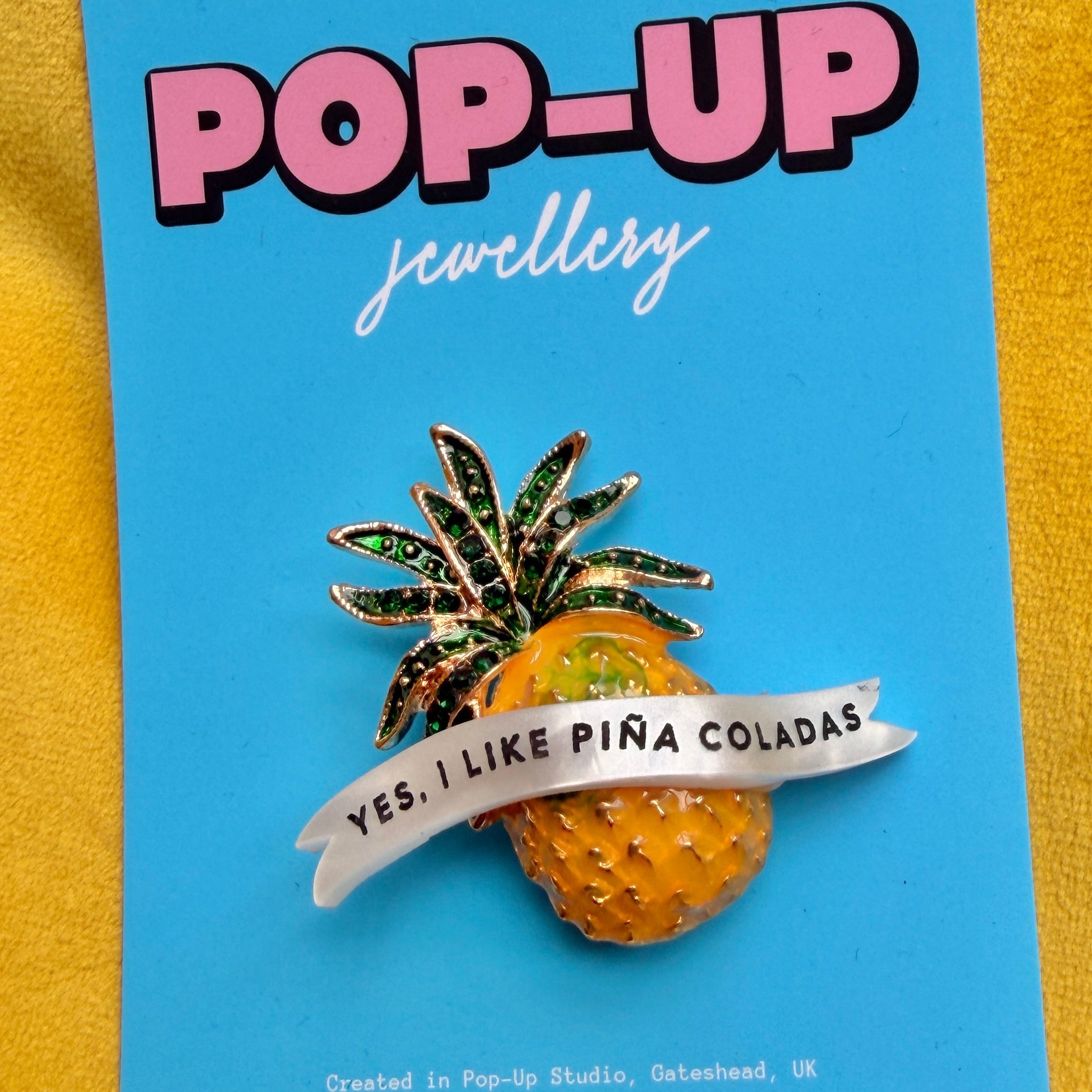 PINAPPLE ESCAPE, diamanté pin