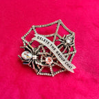 Delete The Group Chat, diamanté spiderweb pin