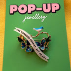 The horrors persist… bird brooch