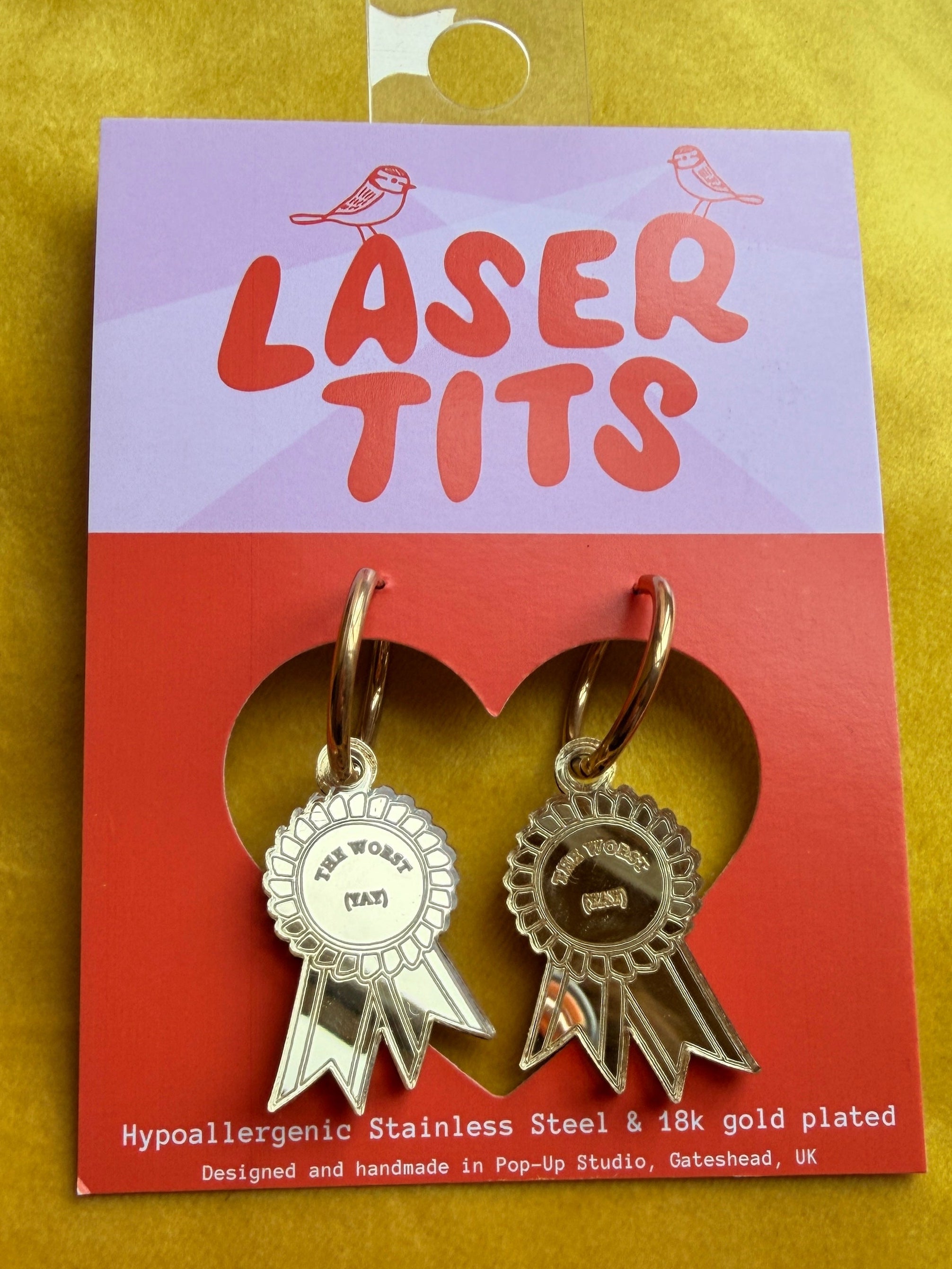 THE WORST (YAY) rosette earrings