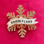 Snowflake!! Diamanté snowflake pin