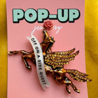 Off on a side quest, flying horse pin