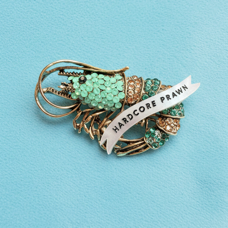 Hardcore Prawn, diamanté pin